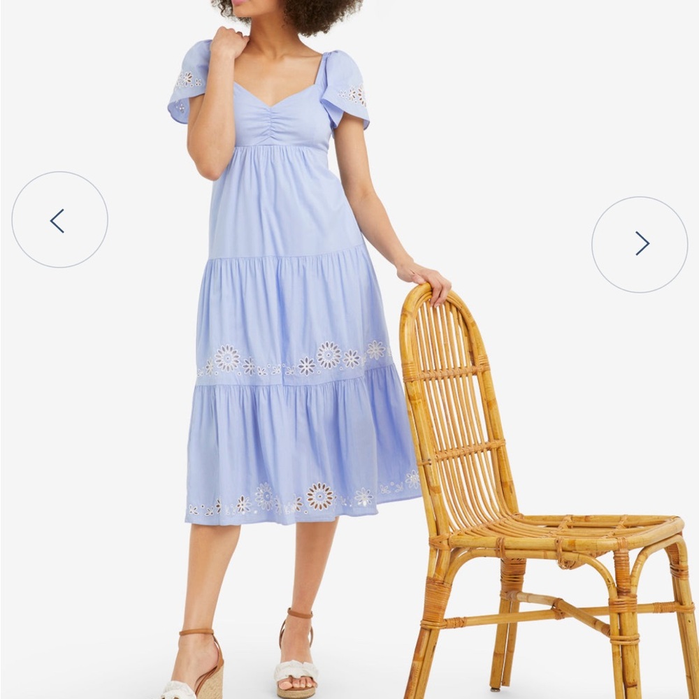 Draper James Emily Embroidered Midi Dress